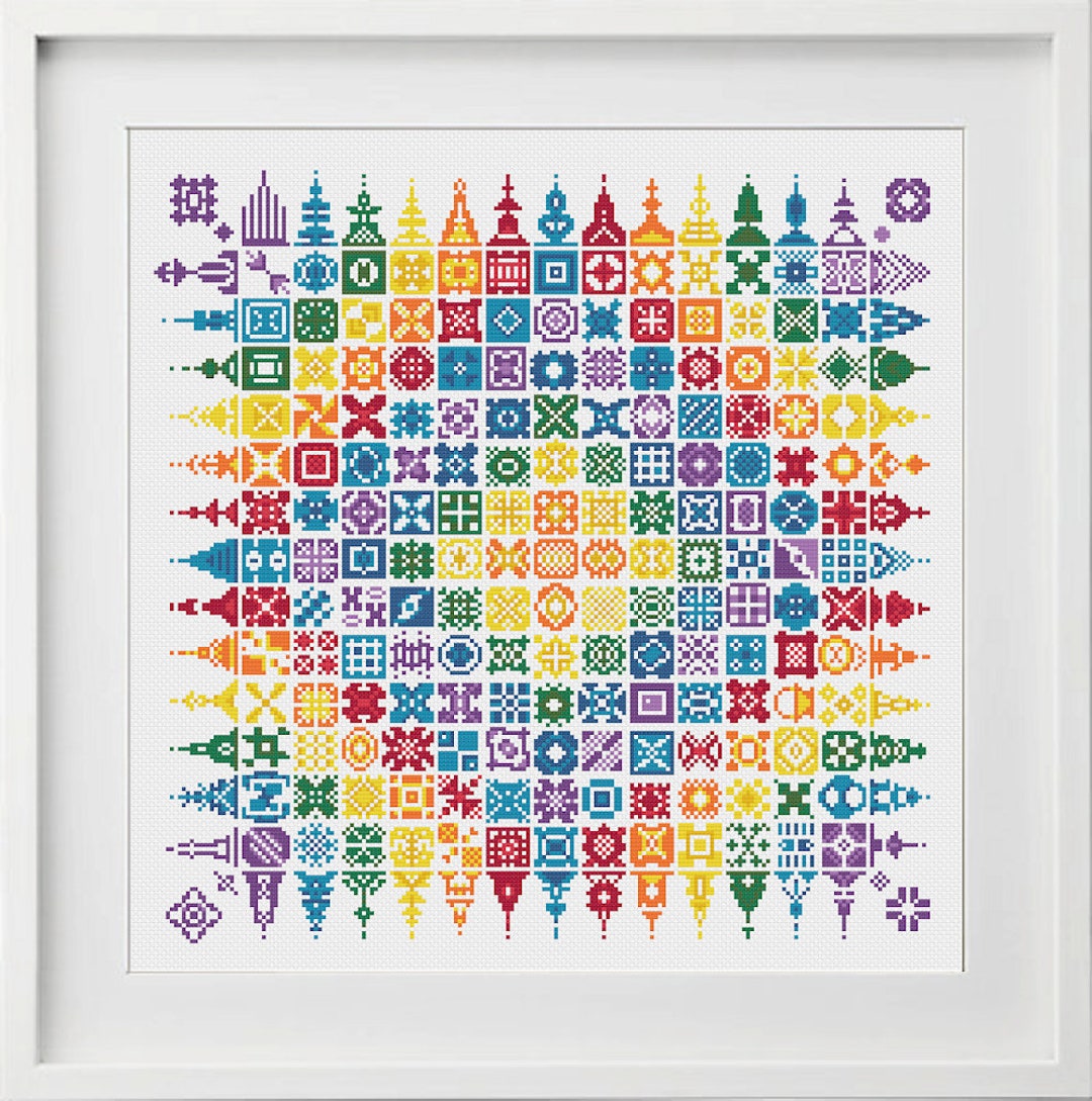 Patchwork Cross Stitch Pattern PDF Pattern DMC Cross Stitch Pattern - Etsy