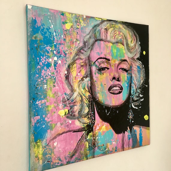 マリリン・モンロー ポップアート 絵画 アクリル