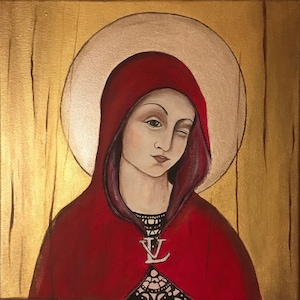 Die Jungfrau Maria, Mutter von Jesus, Weihnachtsgeschenk, Ikone des Schutzengels