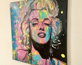 マリリン モンロー アクリル画 ポップアート マリリン アクリル肖像画