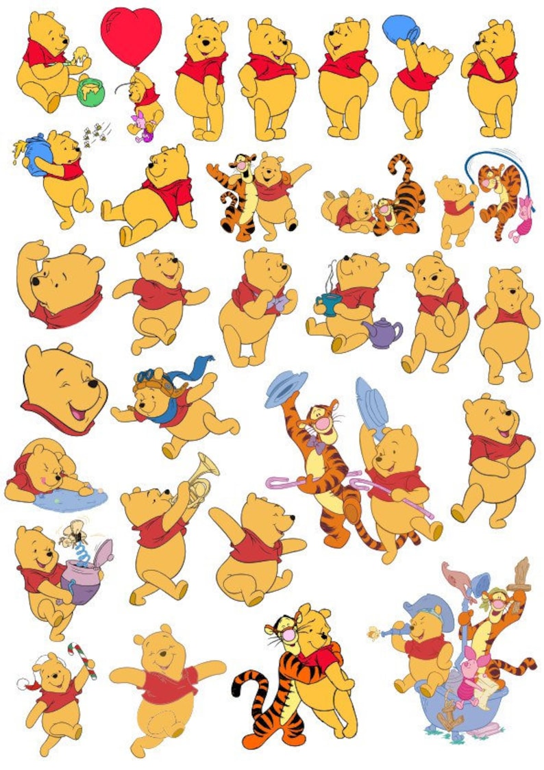 Download Winnie The Pooh Cdr Svg Vector Files | Etsy