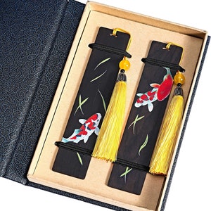 Handmade Natural Color Wooden Bookmark with Tassel - Cryprinus carpiod