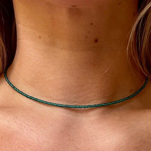 Green Choker, Dainty Beaded Choker Necklace, Choker Necklace, Perfect Gift For Her, Fall Jewelry, Choker Necklace For Women, free ship