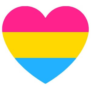 PrideOutlet Reflective Pansexual Pride 4&quot; Inch Heart Bumper Sticker