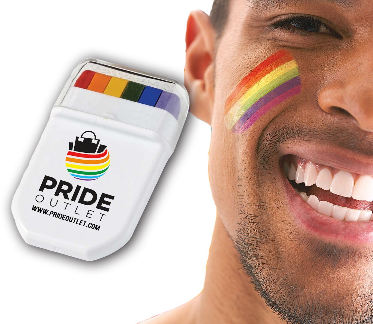Prideoutlet's Rainbow Fanbrush Face Paint Etsy