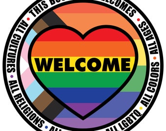 Pride In Business Welcome All Decal