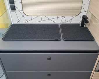 Stove sink cover made of felt for Hobby and Fendt from 2023