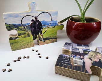 Personalized Photo Puzzle, Freestanding Wood Jigsaw