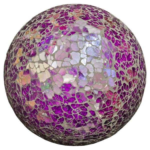 Mosaïque Boule de Verre Violet -Petite-8CM