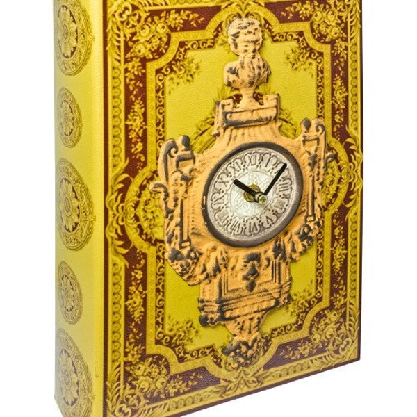 Boîte de livre de rangement d’horloge - idéal pour ranger de petits objets - Boîte à clés - Stockage secret / Stockage caché - Fermeture magnétique - Horloge fonctionnelle