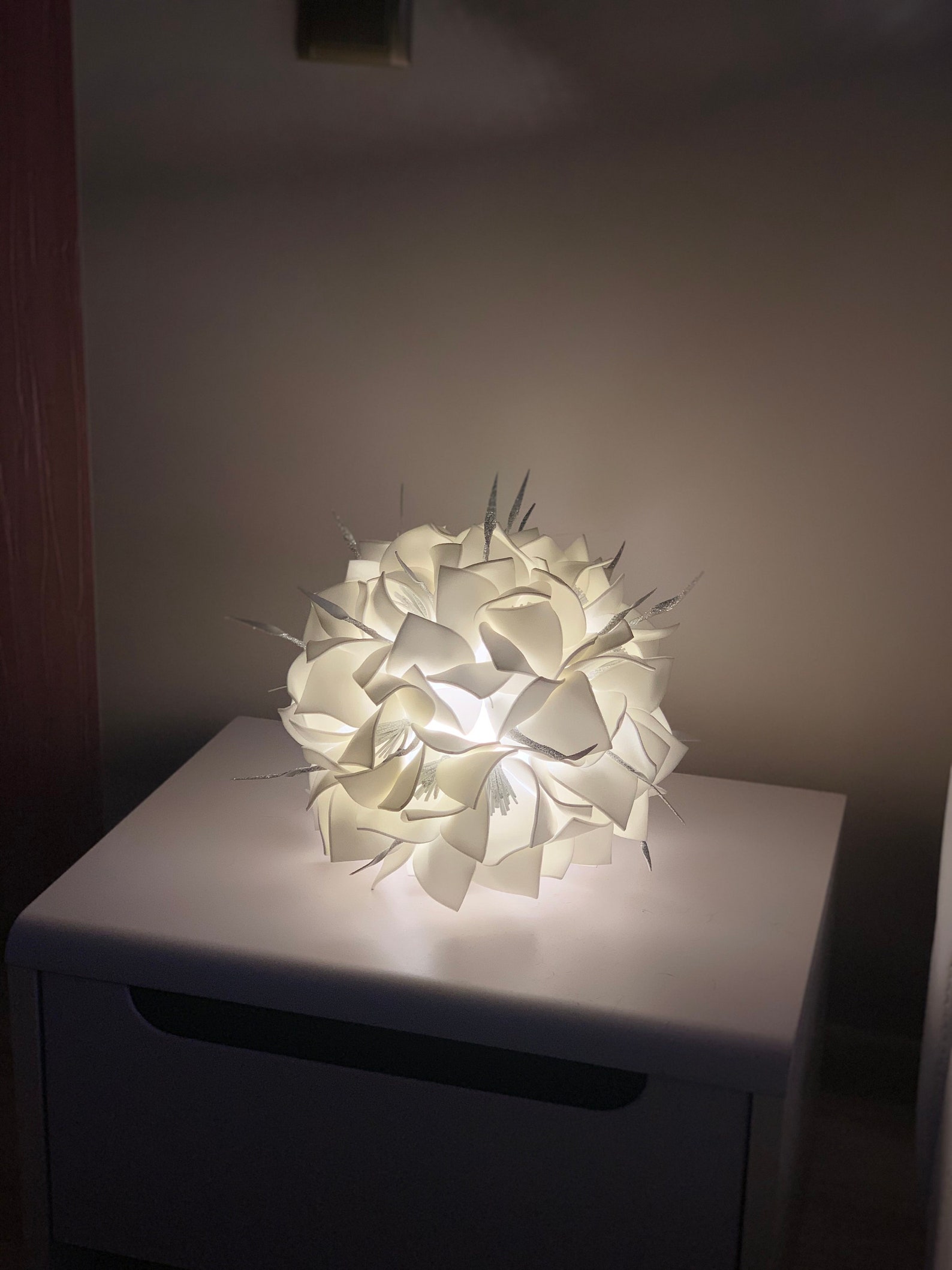 Bedside night light flower for kids and women 9 floral Etsy