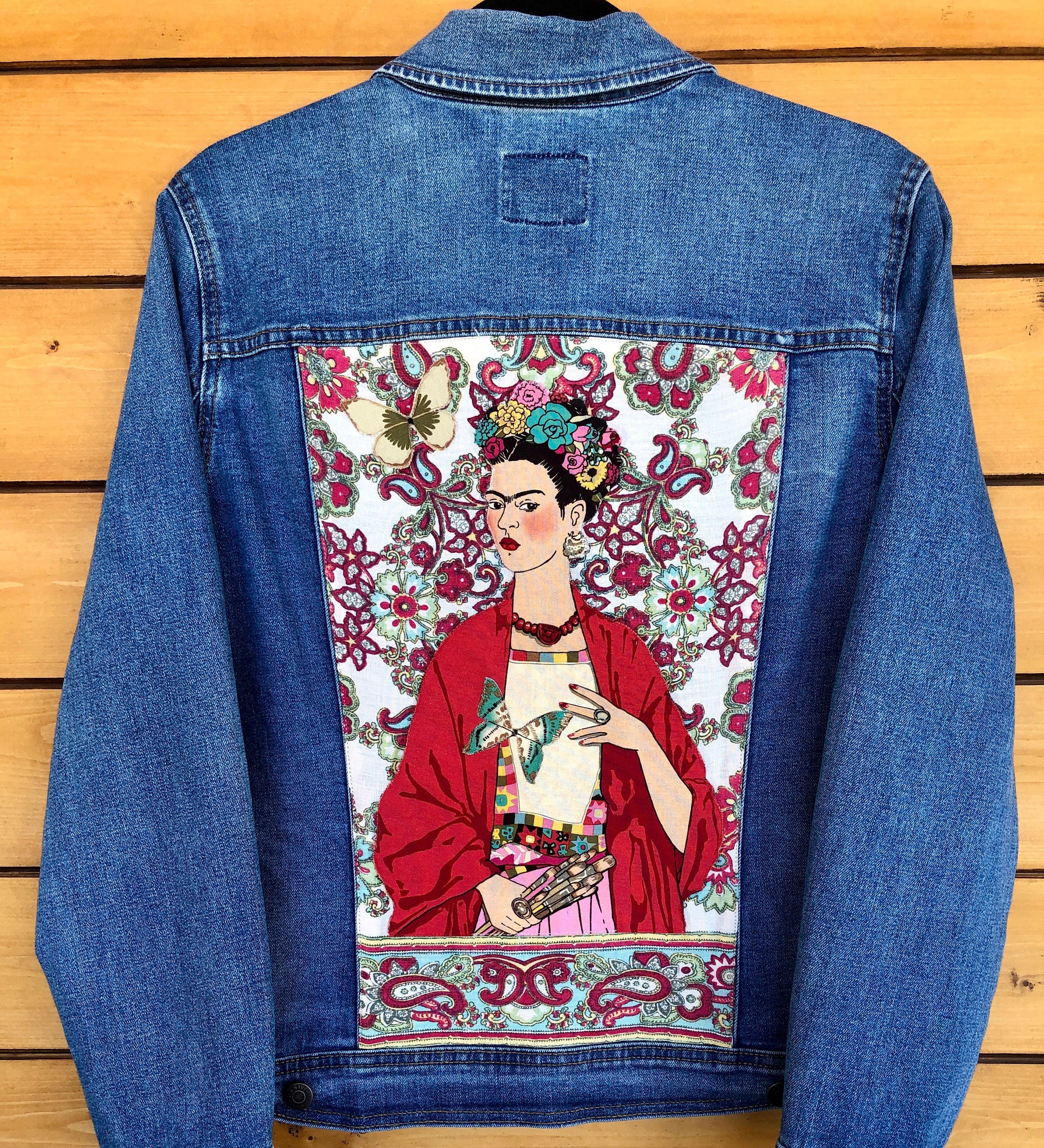 frida kahlo jean jacket
