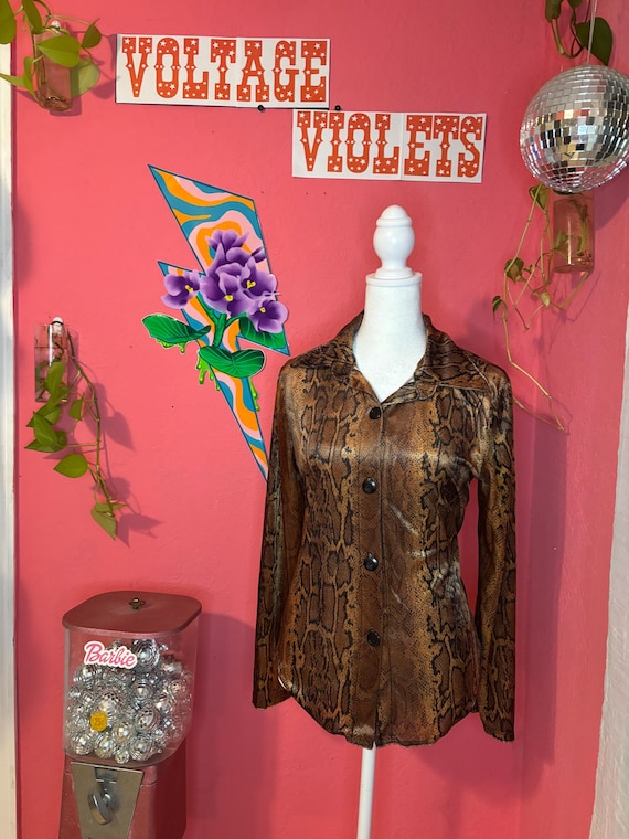 Snake Skin Button Down - image 1