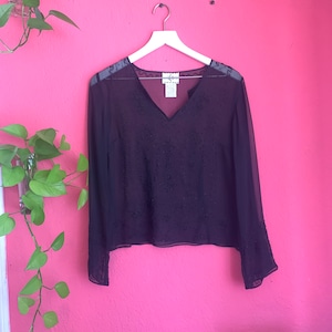 Sheer Beaded Top