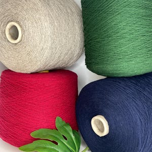 Cashmere Wool Yarn, Lace Weight Yarn on Cone, 2/14 Machine or Hand Knitting Yarn, Luxury Fiber Yarns