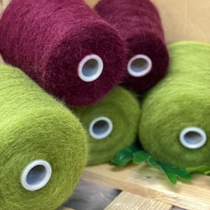 Filati Super Kid Mohair, Filato Lace Weight, Filato Conico Italiano di Lusso, Filato Green Bordo, Filato per Maglia a Mano o a Macchina, Filati Fai da Te