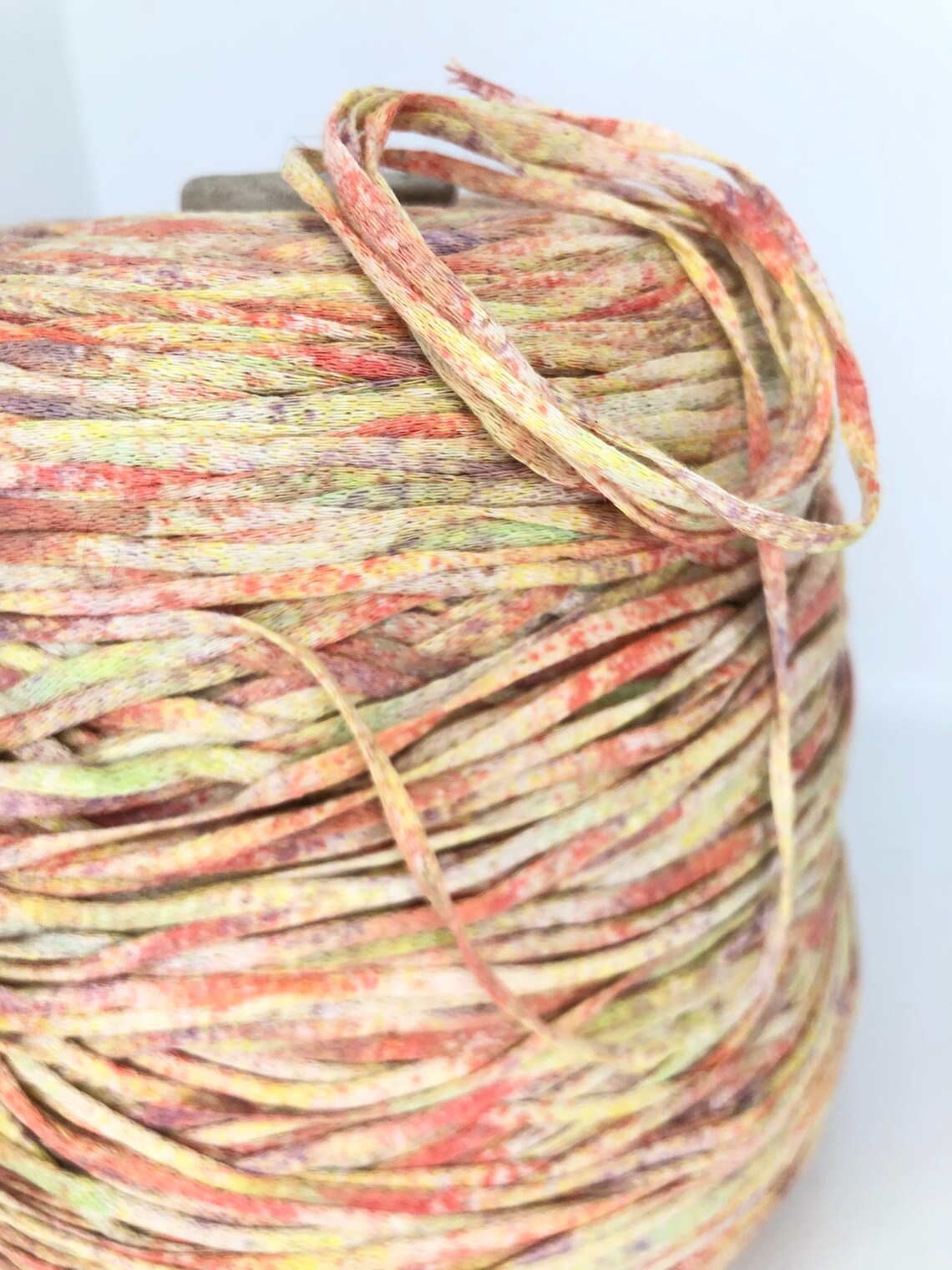 Cotton Tape Yarn Cone Italian per 3.5oz / 100g Knitting Etsy