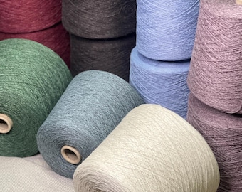 Silk Cashmere Wool Yarn – 2 Ply Lace Weight Cone Yarn for Knitting Crocheting