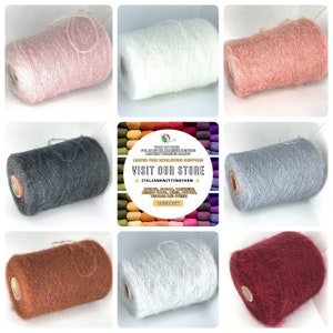 Lace Mohair Garn, Flauschiges Garn, Wolle Garnmischung, Italienisches Garn auf Kone, Maschinenstrickgarn, Handcrafts Garn