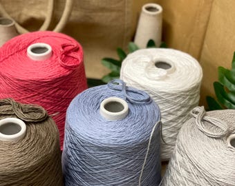 Cotton Yarn Cone - Organic Cotton - Natural Fiber Yarn for Knitting Crocheting