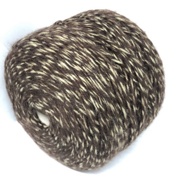 Melange Alpaca Wool Brown Grey Yarn on Cone per 300g for 