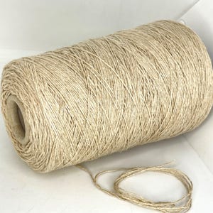100% Cashmere Wool Yarn, Beige Lace Weight Yarn, 2/2 Yarn Cone, Machine or Hand Knitting Yarn, Luxurious Fiber Yarns