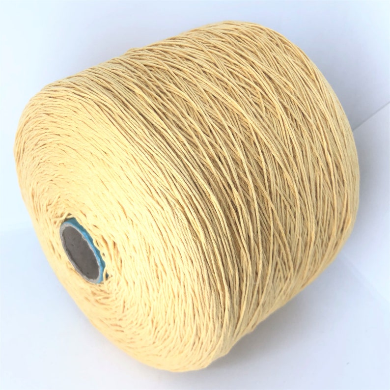Super sale period limited Yellow Fingering Yarn on Cone 100g Crochet 3.5oz online shop Knitting per