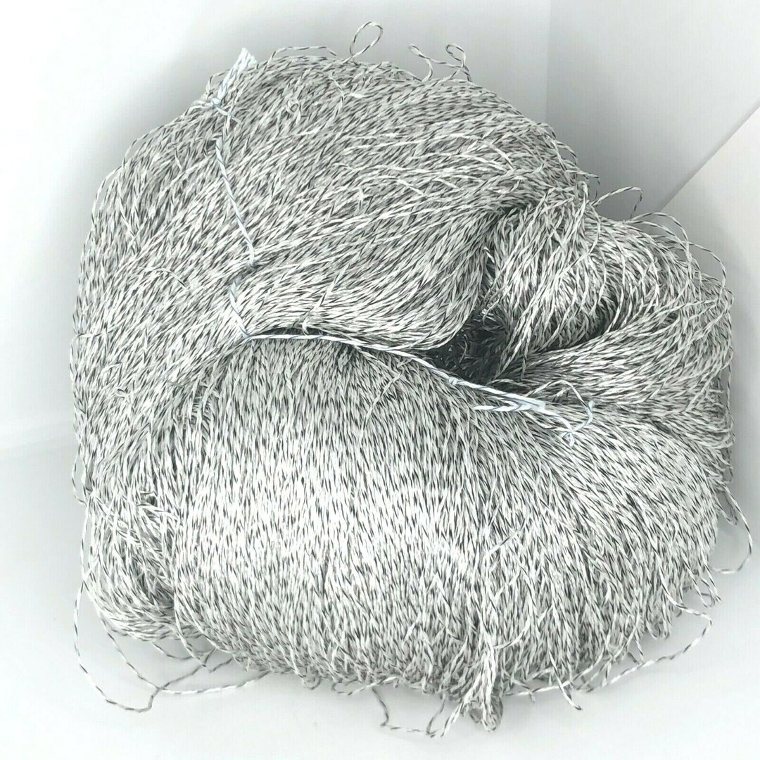 Silver Viscose Glossy Yarn Hank Pack per 1000g Weaving Etsy