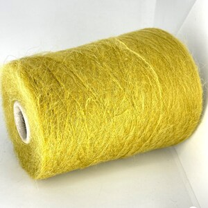 Filato di lana di alpaca soffice, filato giallo olio su cono, filato di pizzo su cono, filati per maglieria