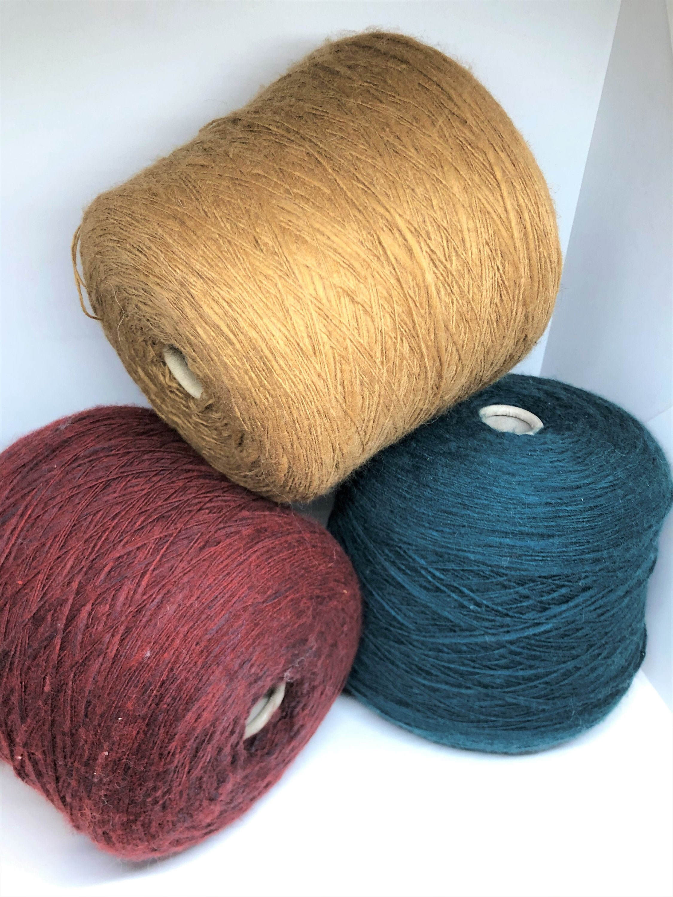 Wool Blend Italian Yarn on Cone per 3.5oz / 100g For Etsy