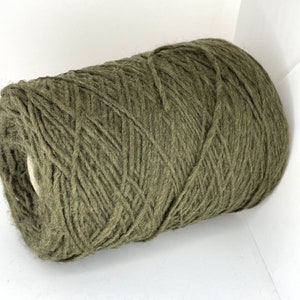 Alpaka Wolle Garnmischung, Khaki Dunkel Garnkone für Handmaschinenstricken, Kammgarngarn