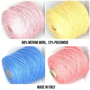 Merinowolle Garn auf Kone, Garne für dickes Material, Strickgarn, Blaue Wolle, Gelbe Merinowolle, Baby Rosa Merinowolle