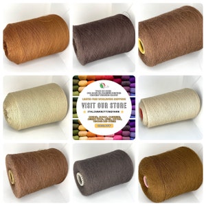 100% Schurwolle Garn, Braunes Wollgarn, Lace Garn, Italienisches Garn, Handmaschinenstrickgarn