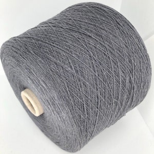 Gray Silk Cashmere Wool Yarn, Lace Weight Yarn, 2 Plies Hand and Machine Knitting Yarn, Luxurious Crafts Yarn