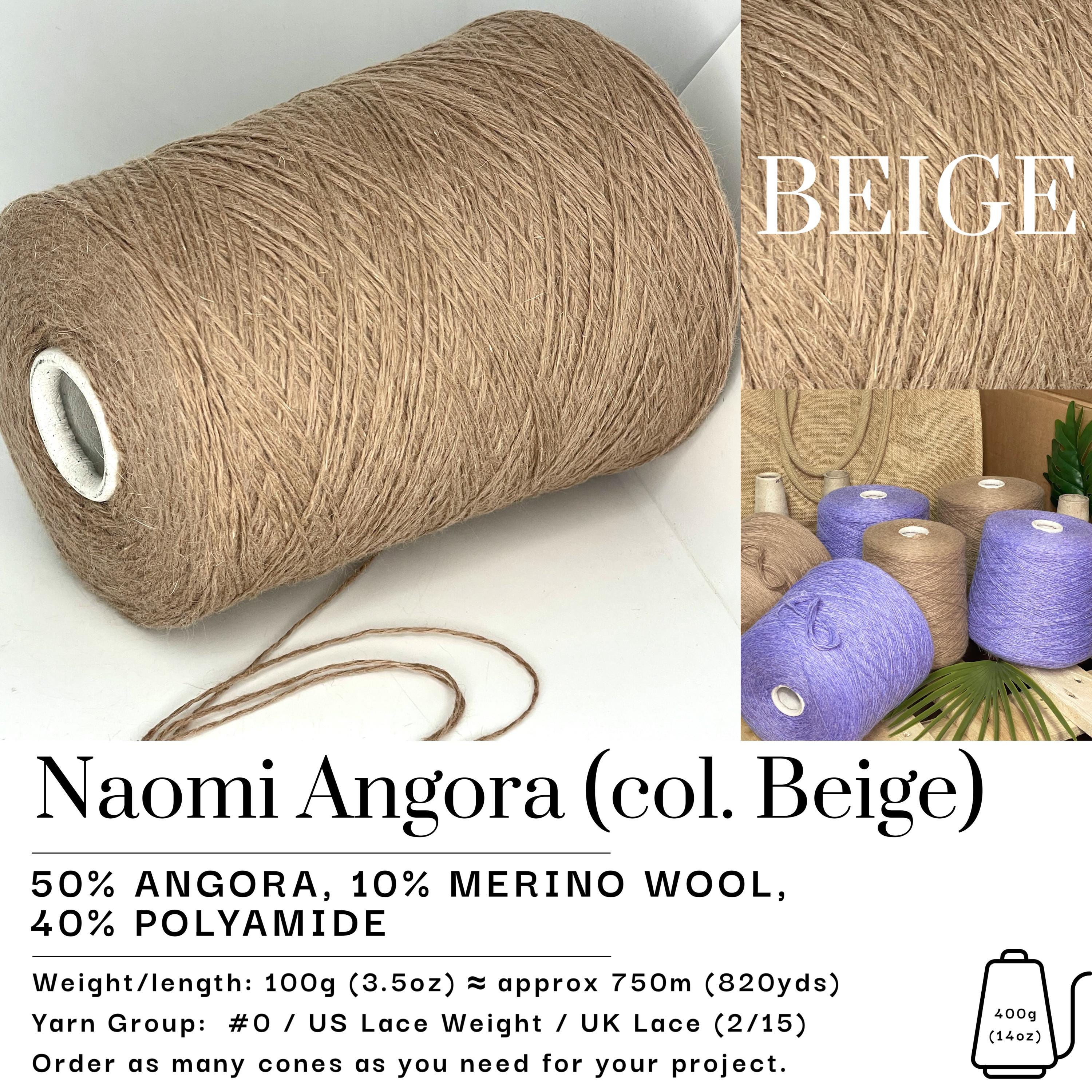 Angora Rabbit For Fiber Angora Rabbit Blend Cone Yarn – Lace Weight Luxury Wool Yarn, Soft ...