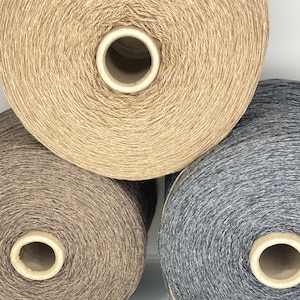 Yak Kaschmir Seide Merino Garnmischung, Luxuriöses Garn auf Kone, Sockengarn, Braun Grau Beige Garn, Hand- oder Maschinenstrickgarn