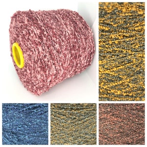 Boucle Mohair Wool Yarn, Italian Yarn on Cone per 400g / 0.88lb / 1120m for Knitting Crochet Crafts