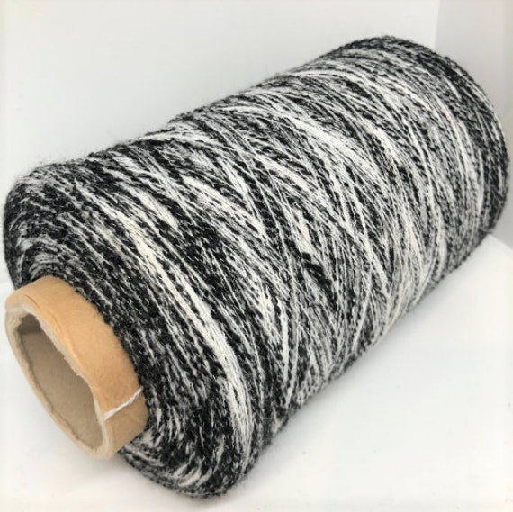 Black and White Yarn Lace Weight Yarn Yarn on Cone per 850g Etsy UK