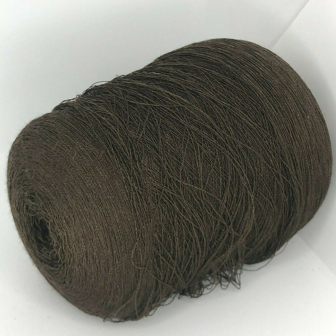 Brown Cotton Lace Yarn Cone per 770g Knitting Weaving Craft Etsy UK