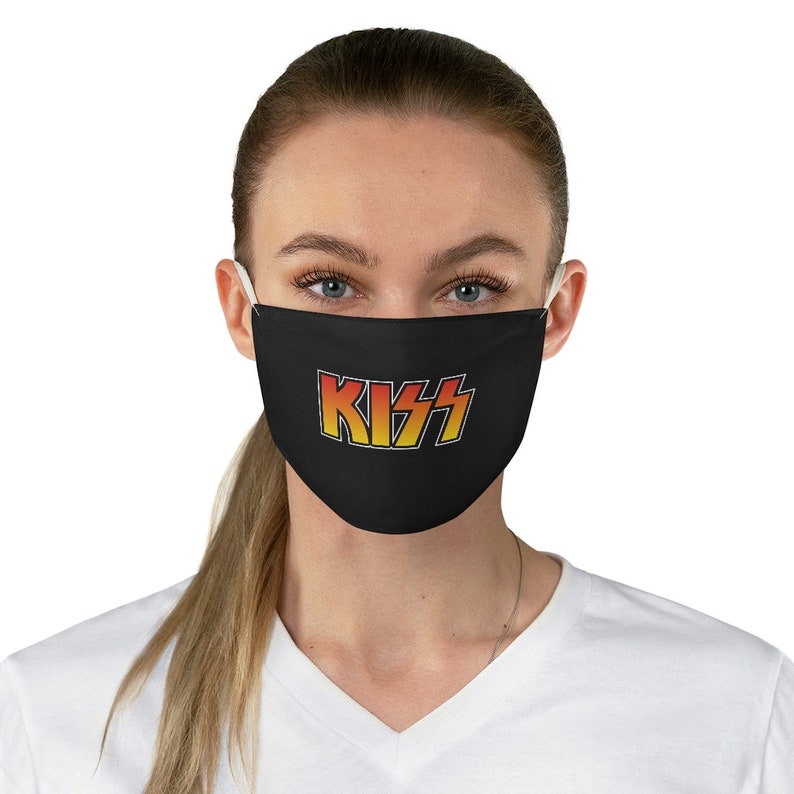 KISS Logo Face Mask Kiss Rock Band Face Covering 80's Etsy