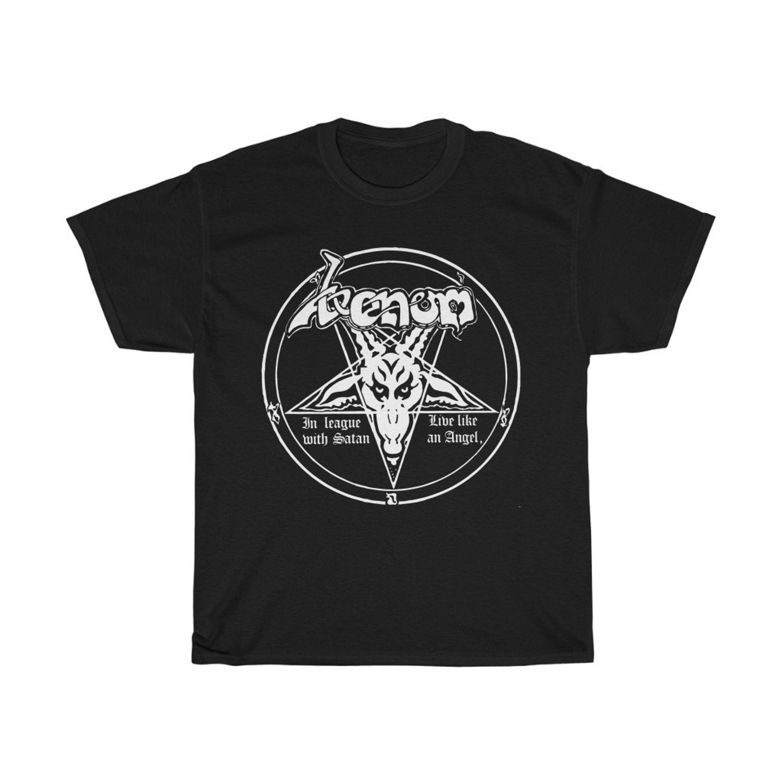 Venom Live Like an Angel Tshirt Venom Band Shirt Venom Etsy