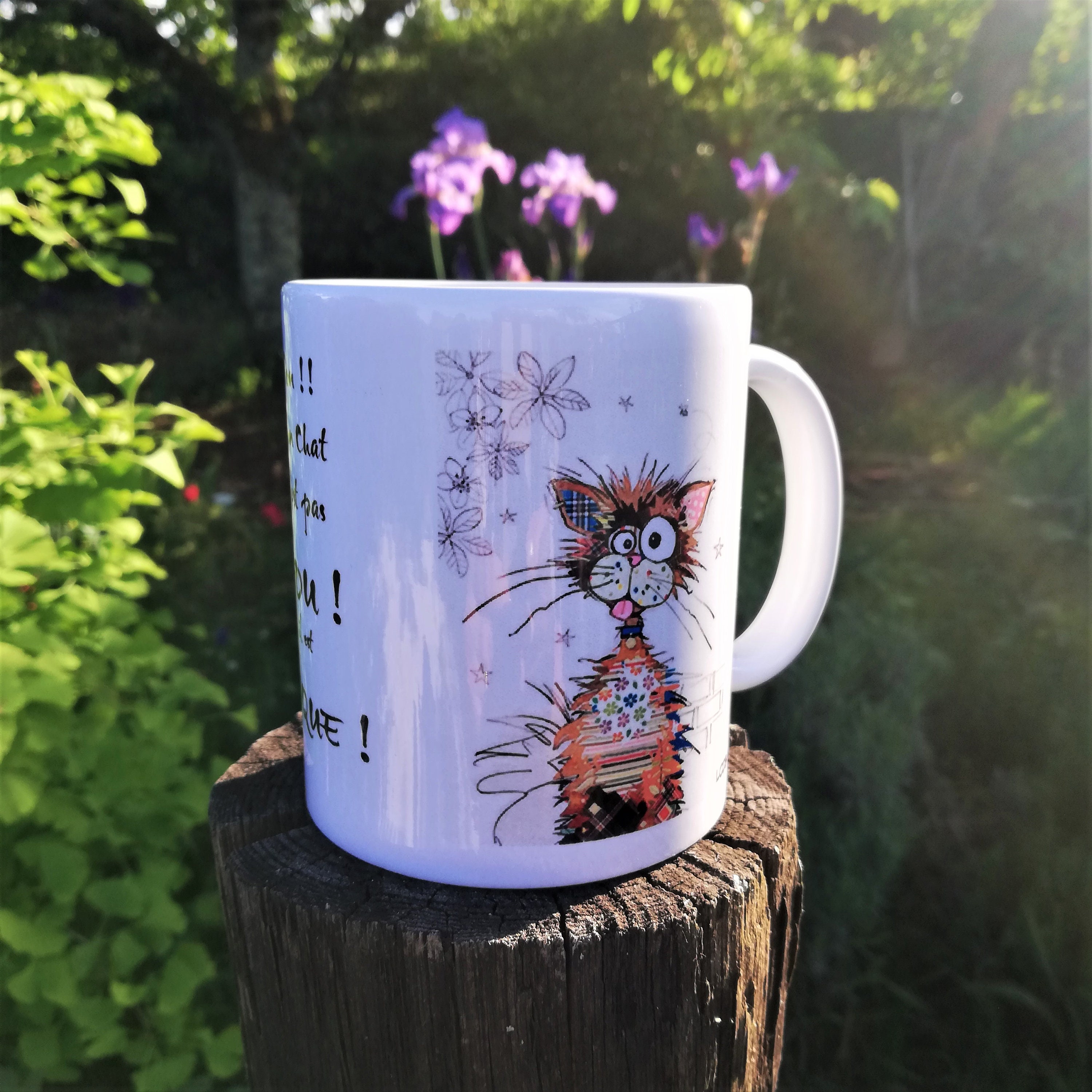 Mug Catsfous Mug Unique Artisan Français Pièce Original en Céramique