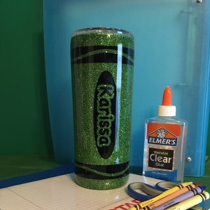 Crayon inspired teacher tumbler