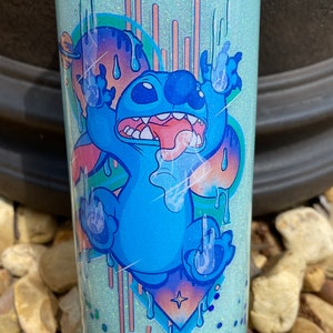 Personalized glitter Stitch Tumbler
