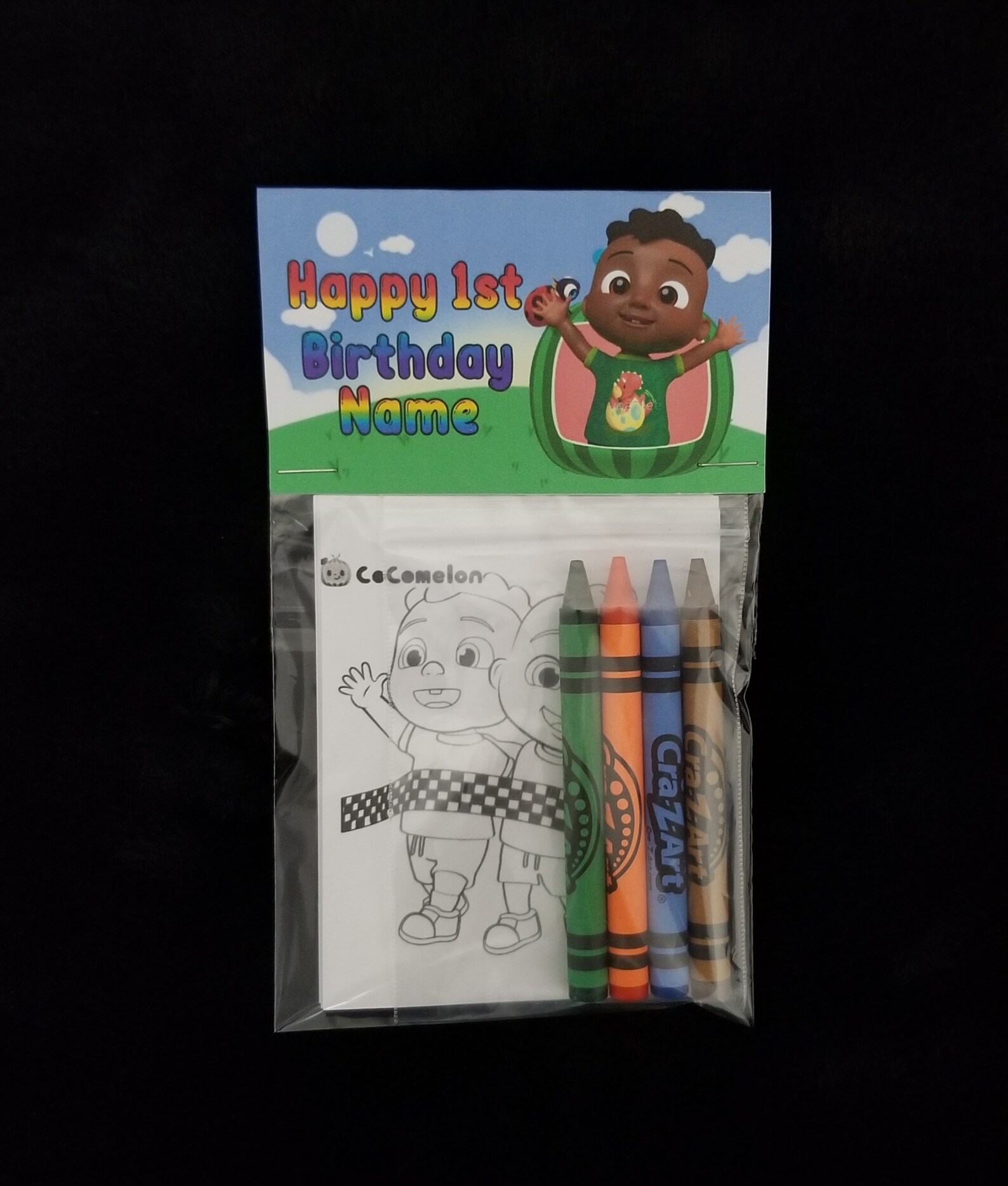 Cocomelon Cody Mini Coloring Pages and Crayons Birthday Party | Etsy