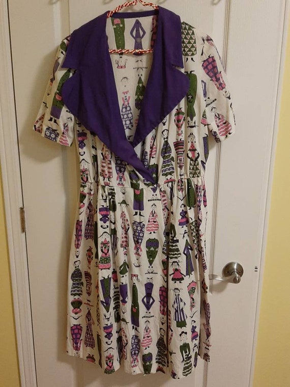 1950s Handmade Novelty Dress
