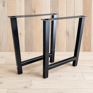 Metal Dining Table Legs, H-Shape, 2" Tube, Powder Coat