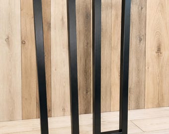 Metal Console Table Legs, U-Shape, 1 1/2" Tube, Powder Coat