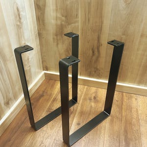 Metal Coffee Table Legs, U-Shape, 1/4" x 2" Flat Bar, Powder Coat image 9