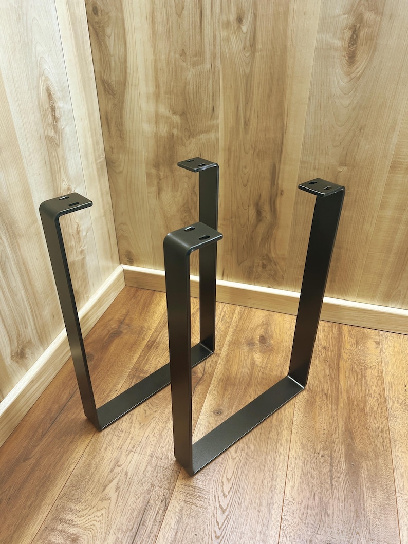 Metal Coffee Table Legs, U-Shape, 1/4" x 2" Flat Bar, Powder Coat image 9